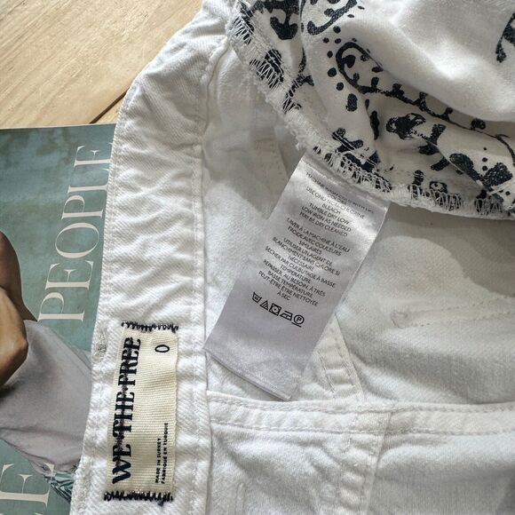 #13 NWOT We The Free Size 0 Come As You Are White Denim Western Boho Maxi Skirt. - Picture 9 of 11